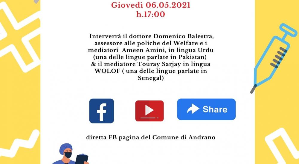 Terzo incontro di informazione sulla campagna vaccinale contro il Covid-19 – Andrano (LE)